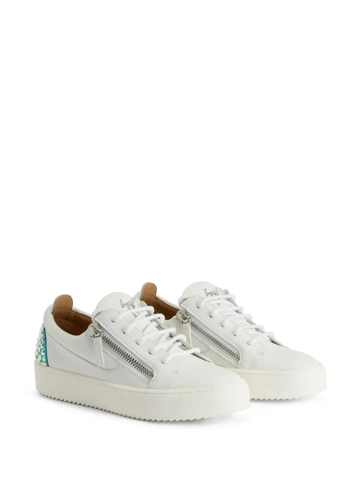 Giuseppe Zanotti Gail レザー スニーカー - ホワイト - 画像2