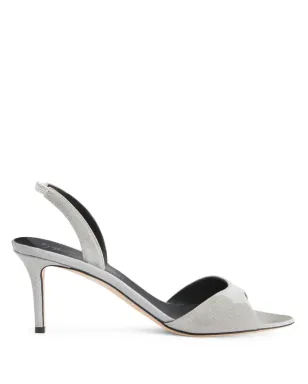 Giuseppe Zanotti Lilibeth 70mm レザーサンダル - シルバー - サムネイル1