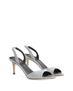Giuseppe Zanotti Lilibeth 70mm レザーサンダル - シルバー - サムネイル2