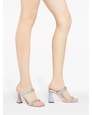 Giuseppe Zanotti Flaminia 85mm クリスタル付きサンダル - シルバー - サムネイル5
