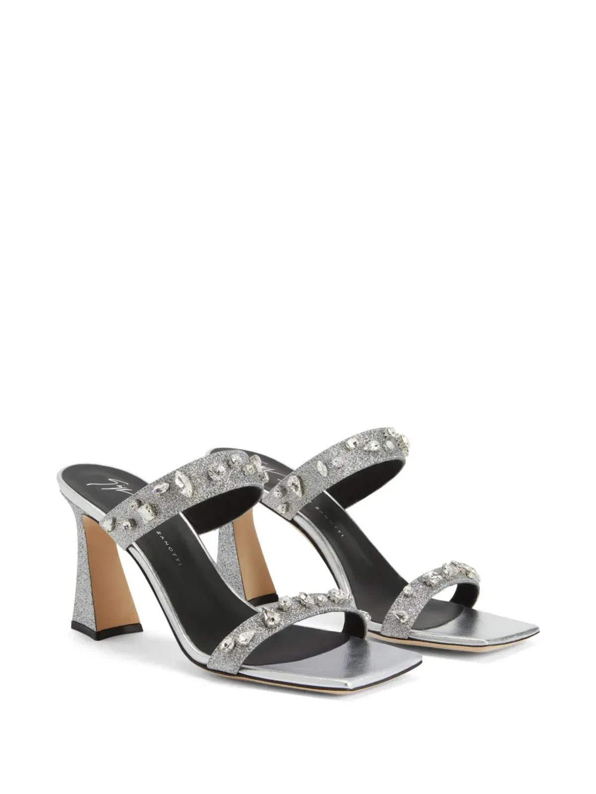 Giuseppe Zanotti Flaminia 85mm クリスタル付きサンダル - シルバー - 画像2