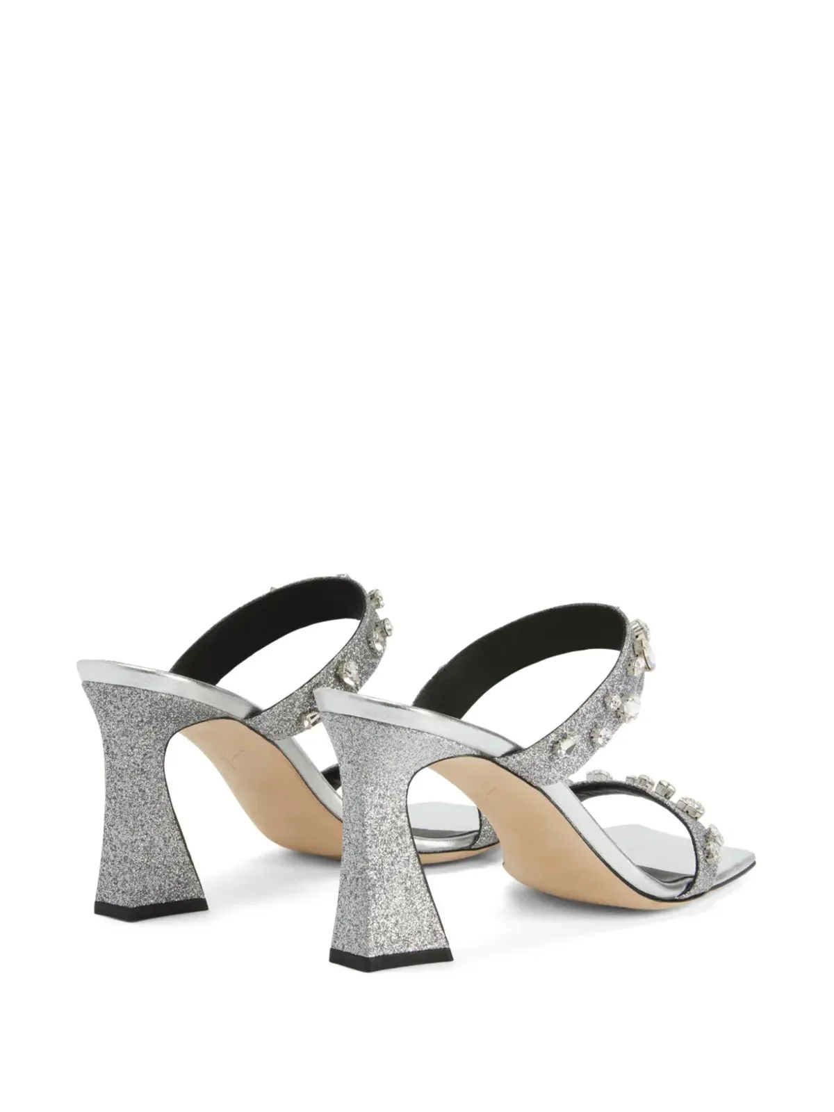 Giuseppe Zanotti Flaminia 85mm クリスタル付きサンダル - シルバー - 画像3