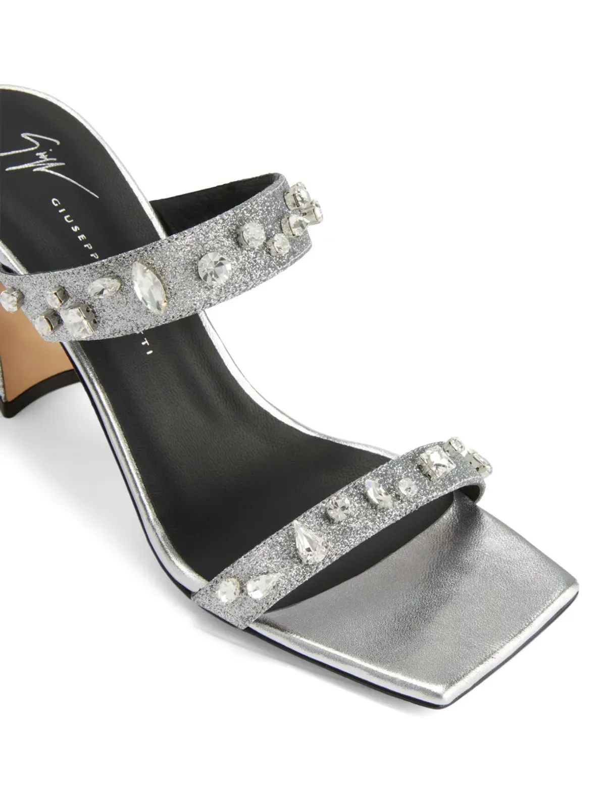 Giuseppe Zanotti Flaminia 85mm クリスタル付きサンダル - シルバー - 画像4