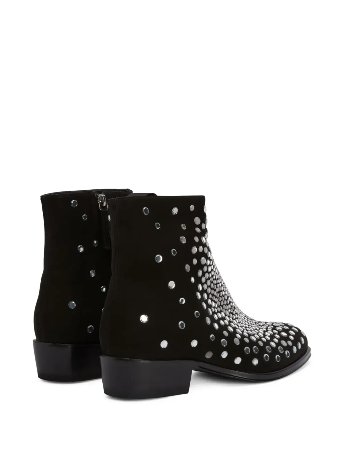 Giuseppe Zanotti 40mm ペガサス ブーツ クリスタル装飾 ブラック - 画像3