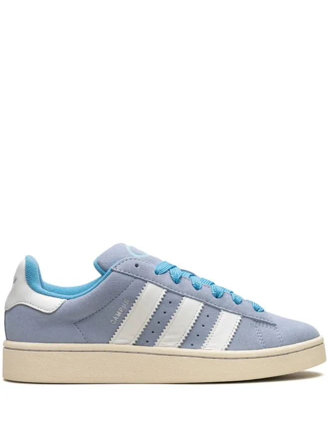 adidas adidas カーフレザー ラウンドトゥ スニーカー ブルーの商品画像