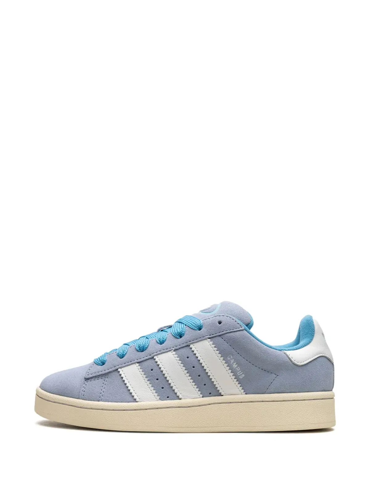 adidas カーフレザー ラウンドトゥ スニーカー ブルー - 画像5