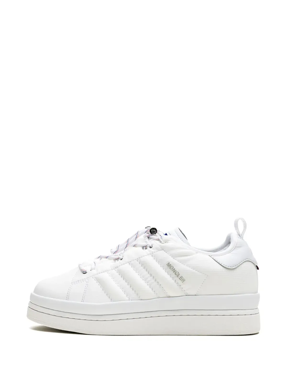 adidas x Moncler キャンパス コアホワイト スニーカー - 画像5