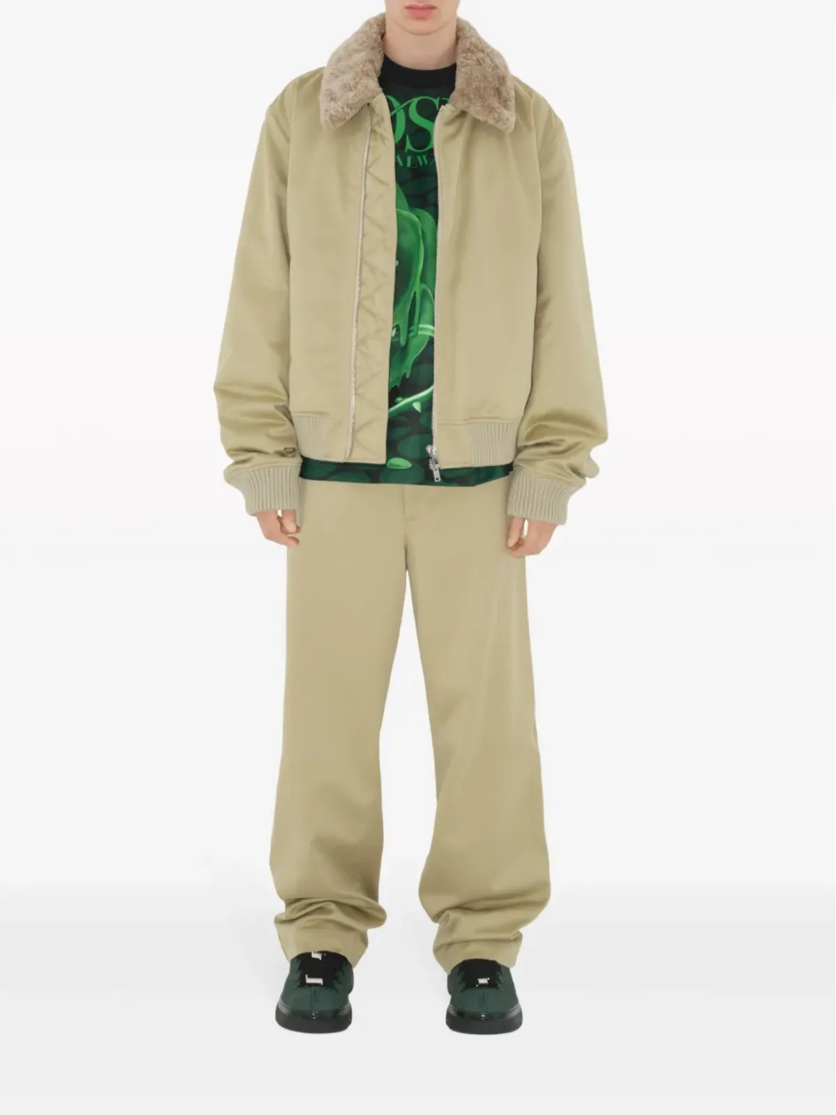 Burberry シアリングカラー ボンバー ジャケット - ニュートラルカラー - 画像2