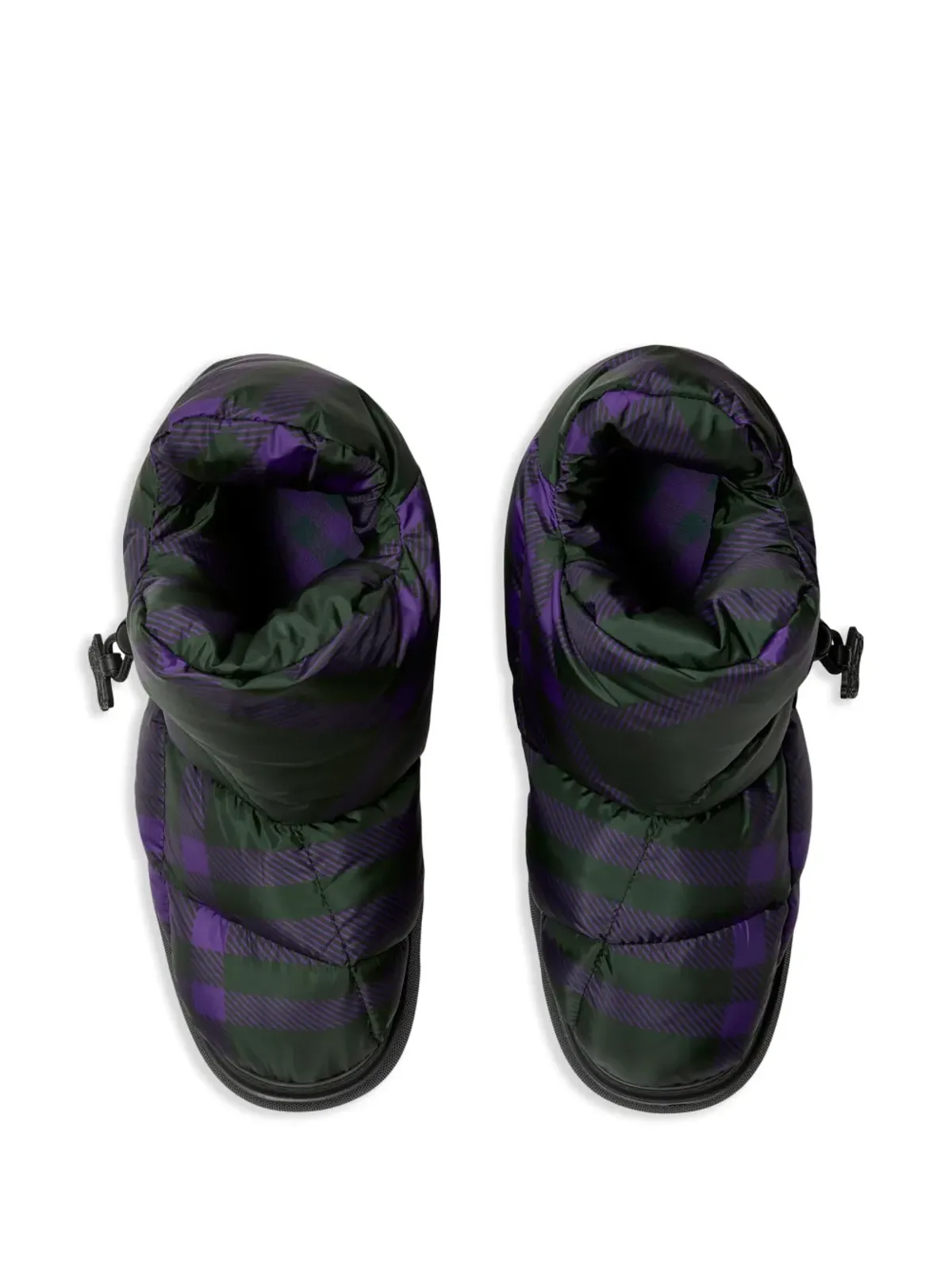 Burberry チェック柄ピローブーツ - ブラック - 画像4