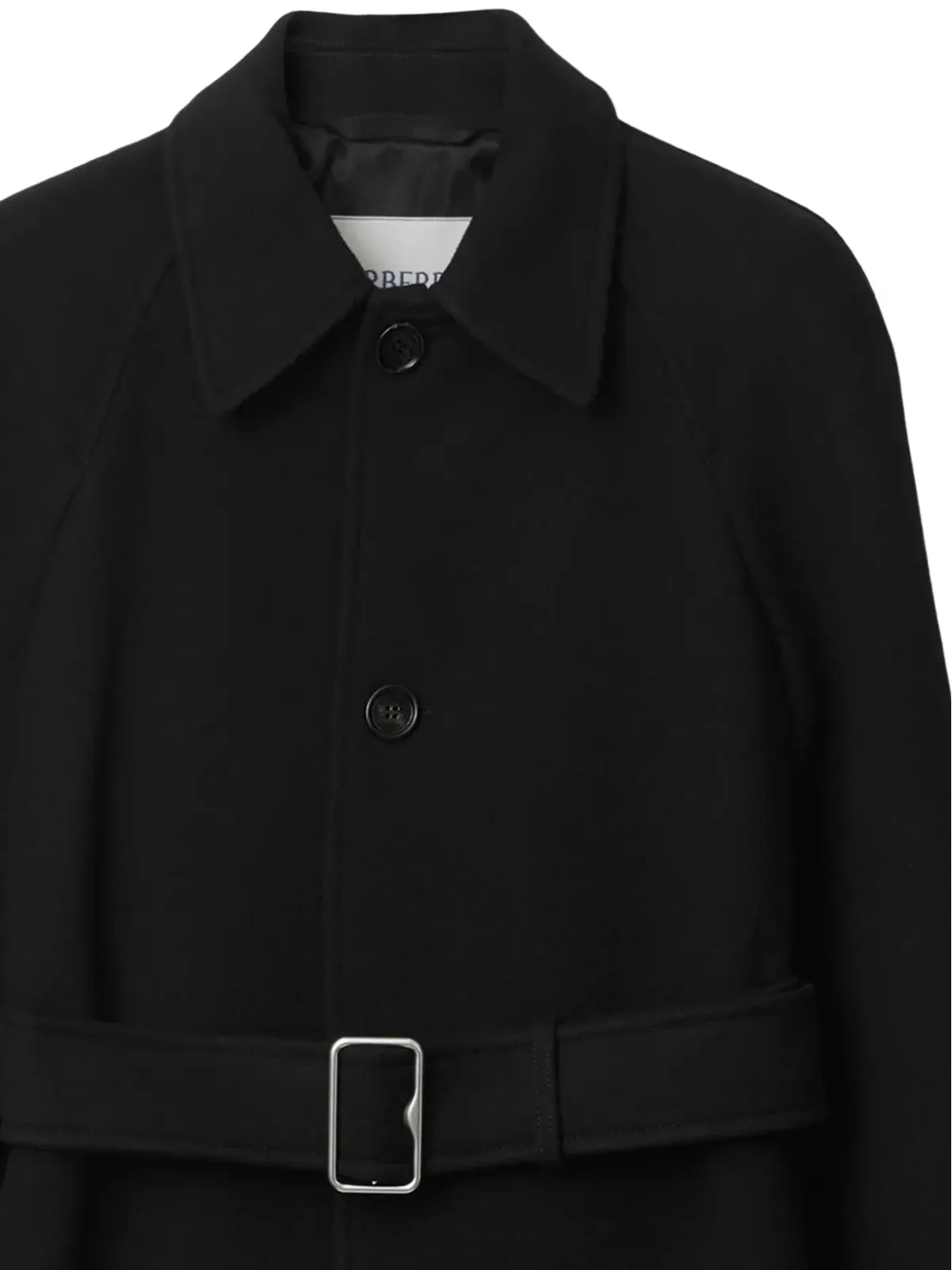 Burberry ベルテッド ウール コート - ブラック - 画像2