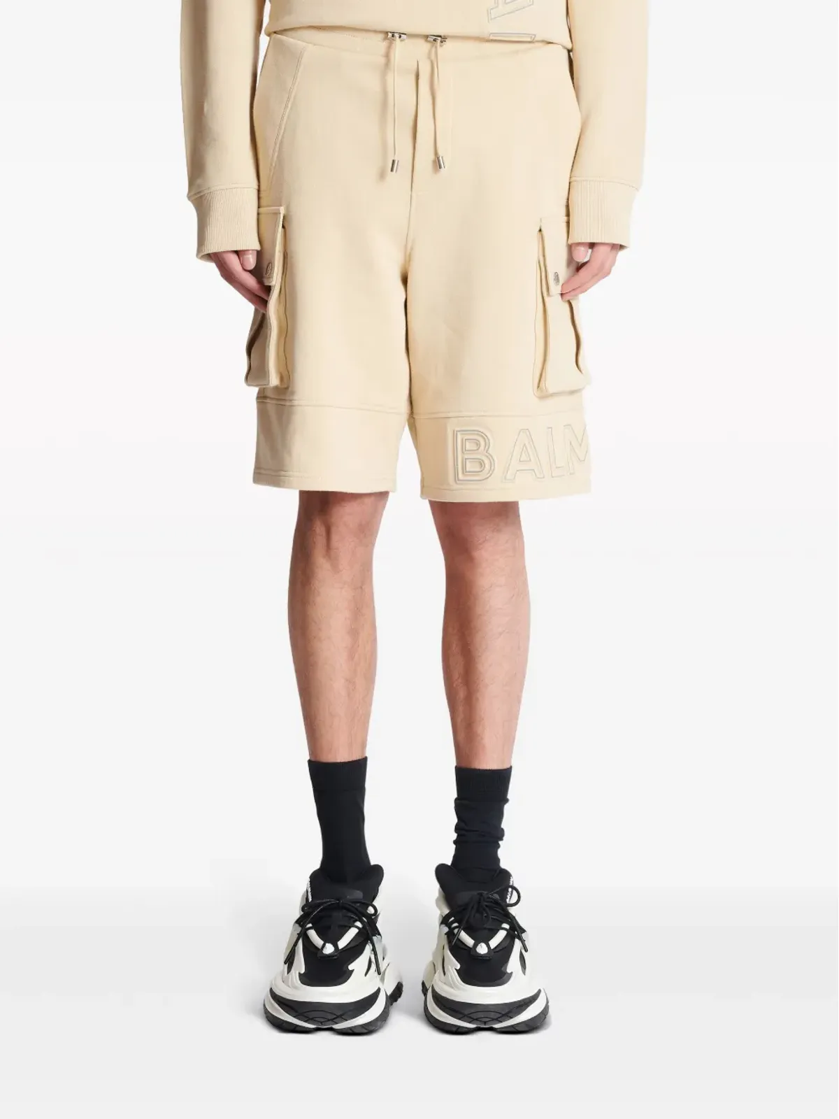 Balmain ロゴエンボス カーゴショーツ - 画像5