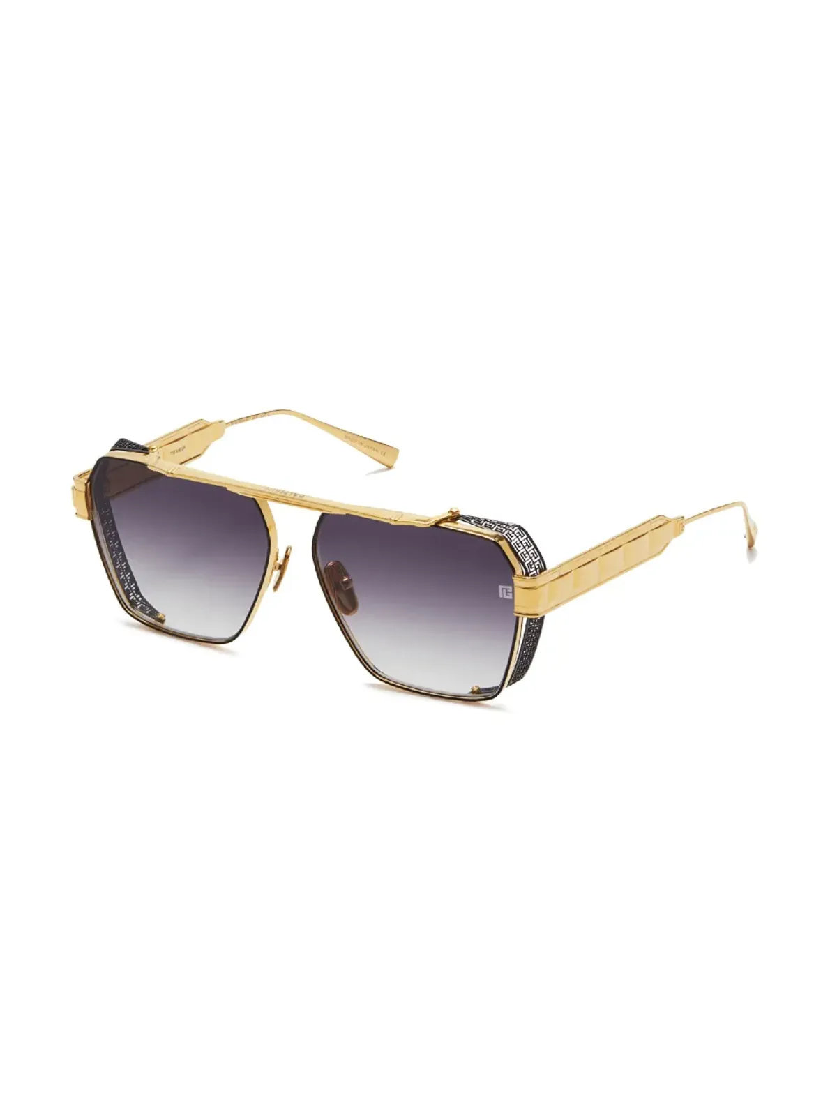 Balmain Eyewear ロゴ入りオーバーサイズフレーム サングラス - 画像2