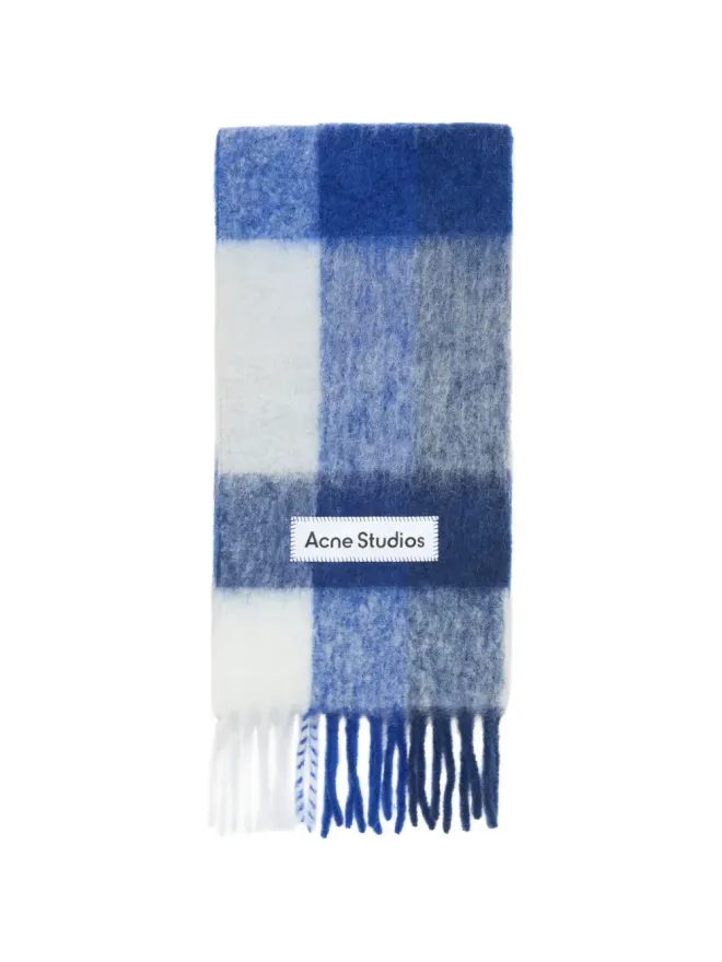 Acne Studios Acne Studios チェック ロゴアップリケ スカーフの商品画像