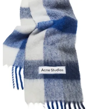 Acne Studios チェック ロゴアップリケ スカーフ - サムネイル2