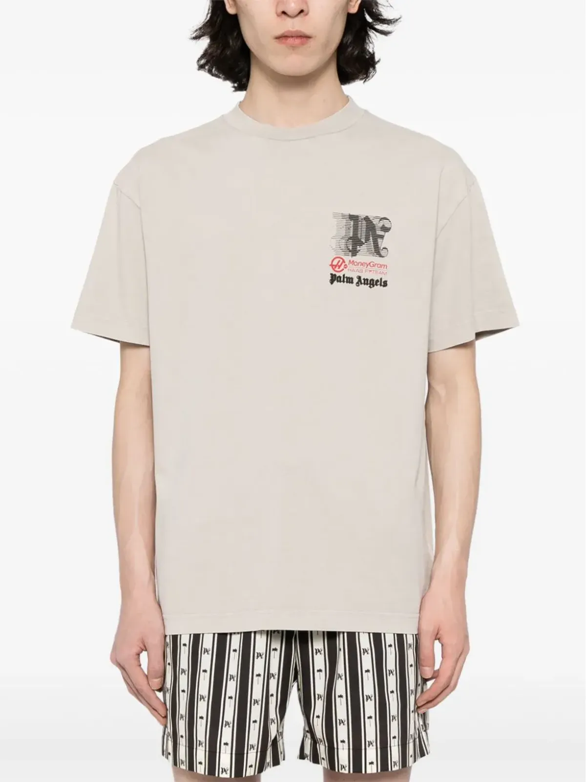 Palm Angels x Haas Racing Club コットン Tシャツ - グレー - 画像4