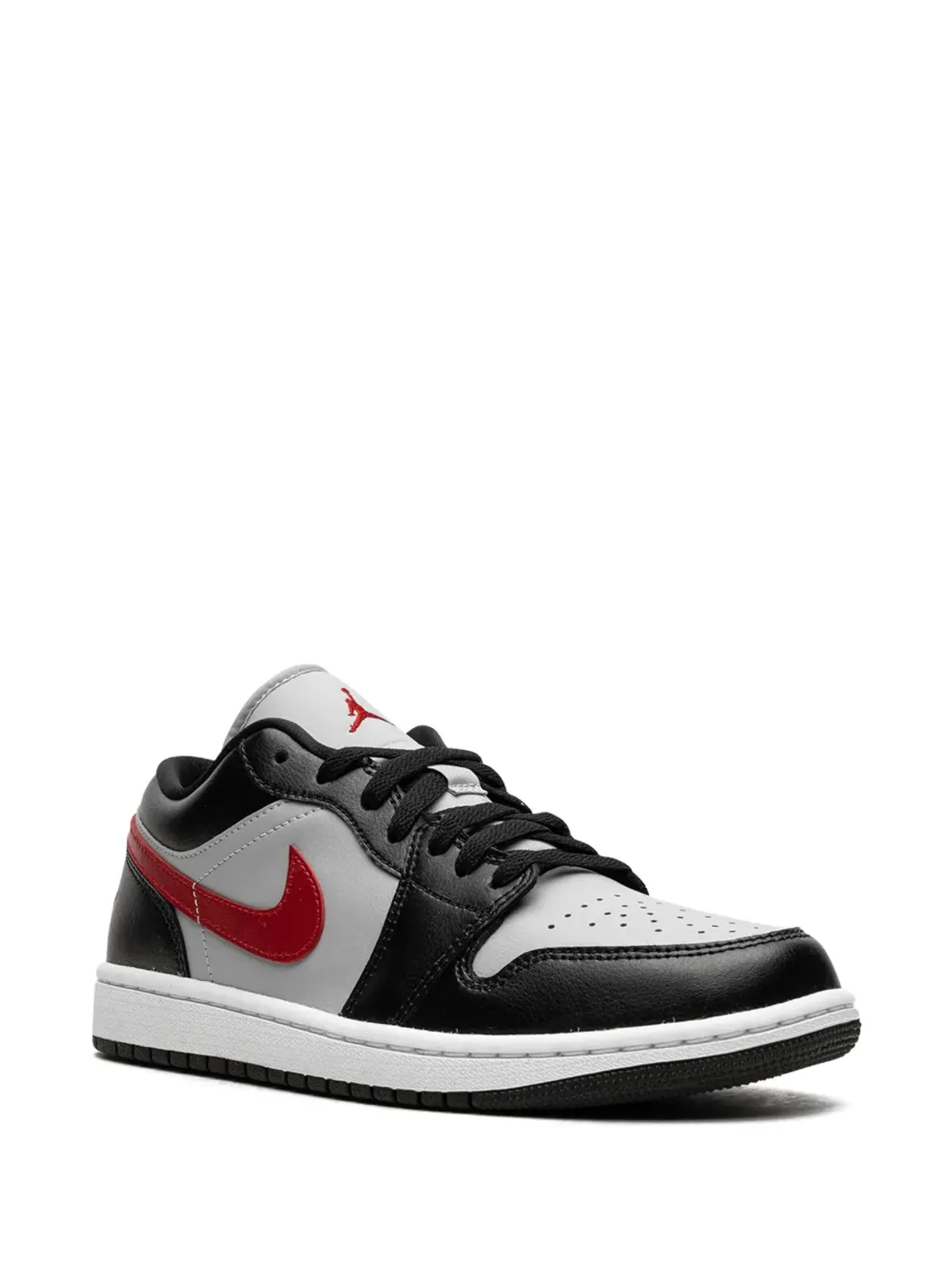 Jordan エア ジョーダン 1 ロー「ブラック/グレー/レッド」スニーカー - 画像2