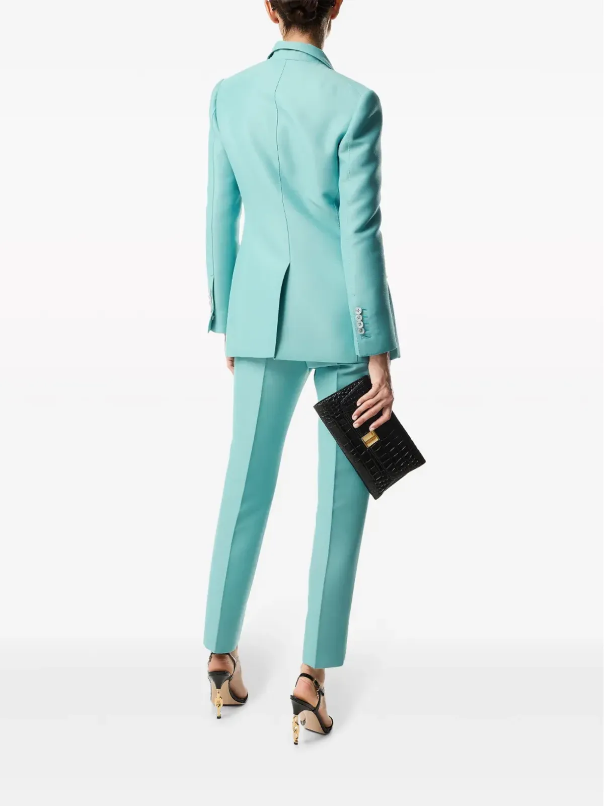 TOM FORD プリーツディテールのシルクシャツ - ブルー - 画像3