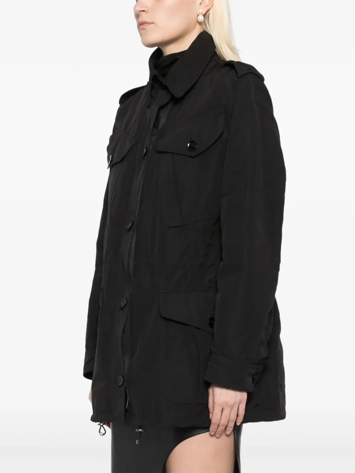 TOM FORD ドローストリングウエスト ミリタリージャケット - ブラック - 画像3