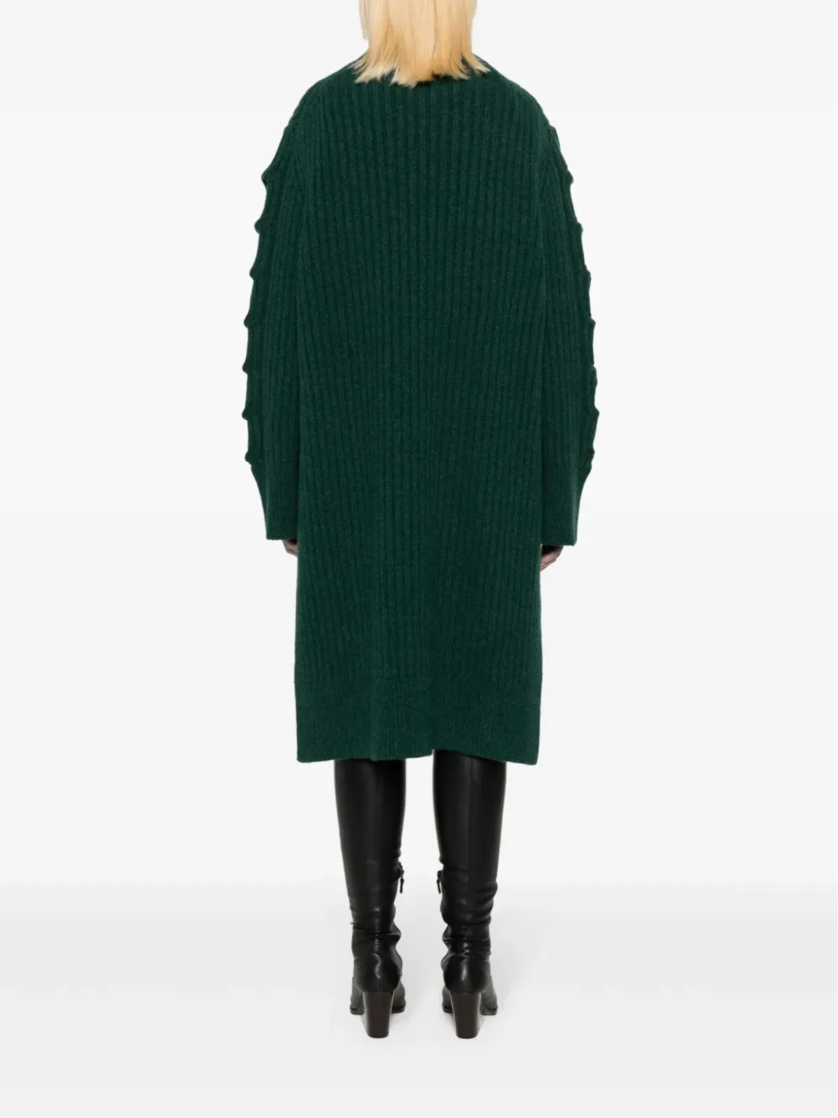 Stella McCartney ラウンドネック ミディ丈 ニットドレス - グリーン - 画像4