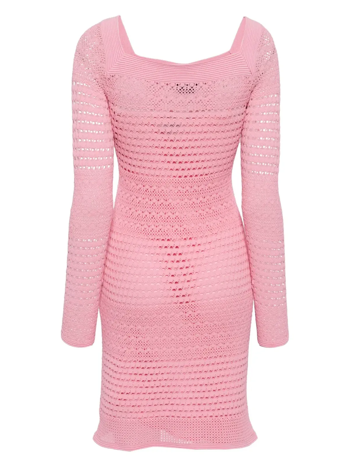 TOM FORD オープンニットスクエアネック ミニドレス - ピンク - 画像2