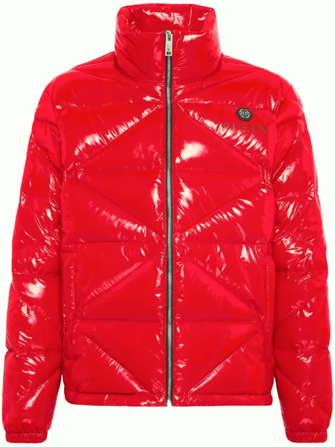Philipp Plein Philipp Plein グロッシー・パディングジャケット - レッドの商品画像