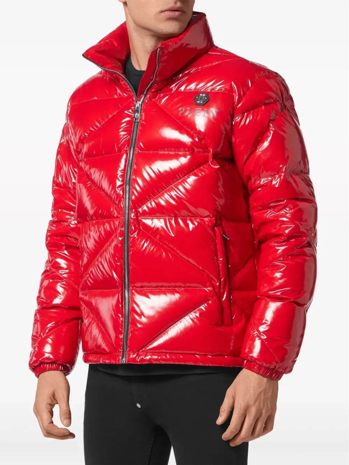 Philipp Plein グロッシー・パディングジャケット - レッド - 画像3