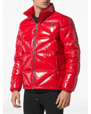 Philipp Plein グロッシー・パディングジャケット - レッド - サムネイル3