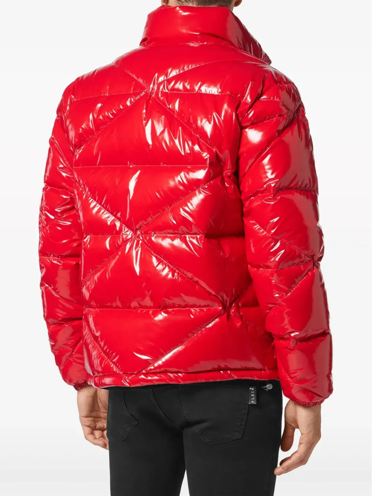 Philipp Plein グロッシー・パディングジャケット - レッド - 画像4