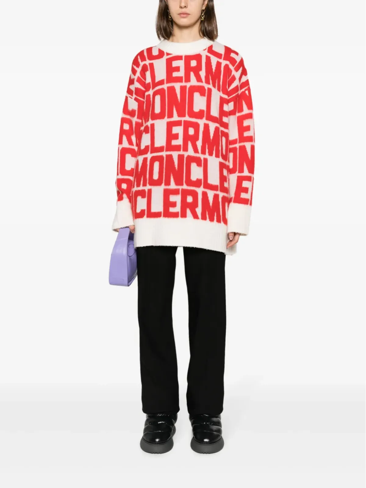 Moncler ロゴジャカード ウールセーター - 画像2