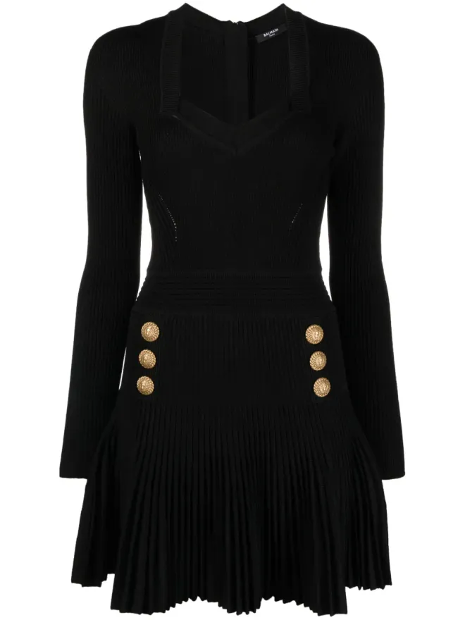 BALMAIN Balmain フレアリブニットドレスの商品画像
