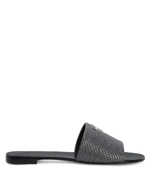 Giuseppe Zanotti Shirley レザーサンダル - グレー - サムネイル1