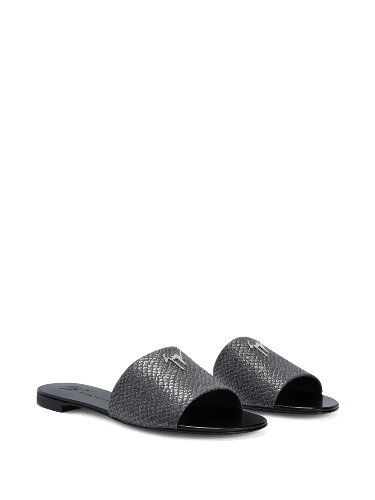 Giuseppe Zanotti Shirley レザーサンダル - グレー - 画像2