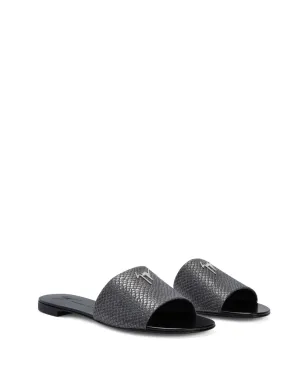 Giuseppe Zanotti Shirley レザーサンダル - グレー - サムネイル2
