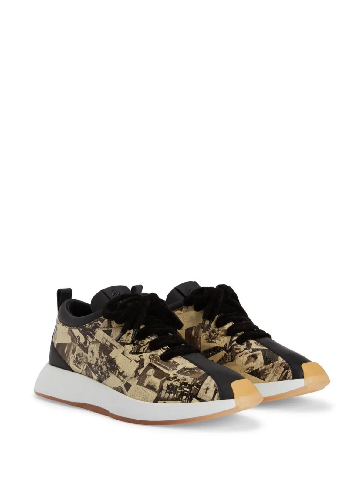 Giuseppe Zanotti Ferox レースアップ ローカットスニーカー ブラウン - 画像2