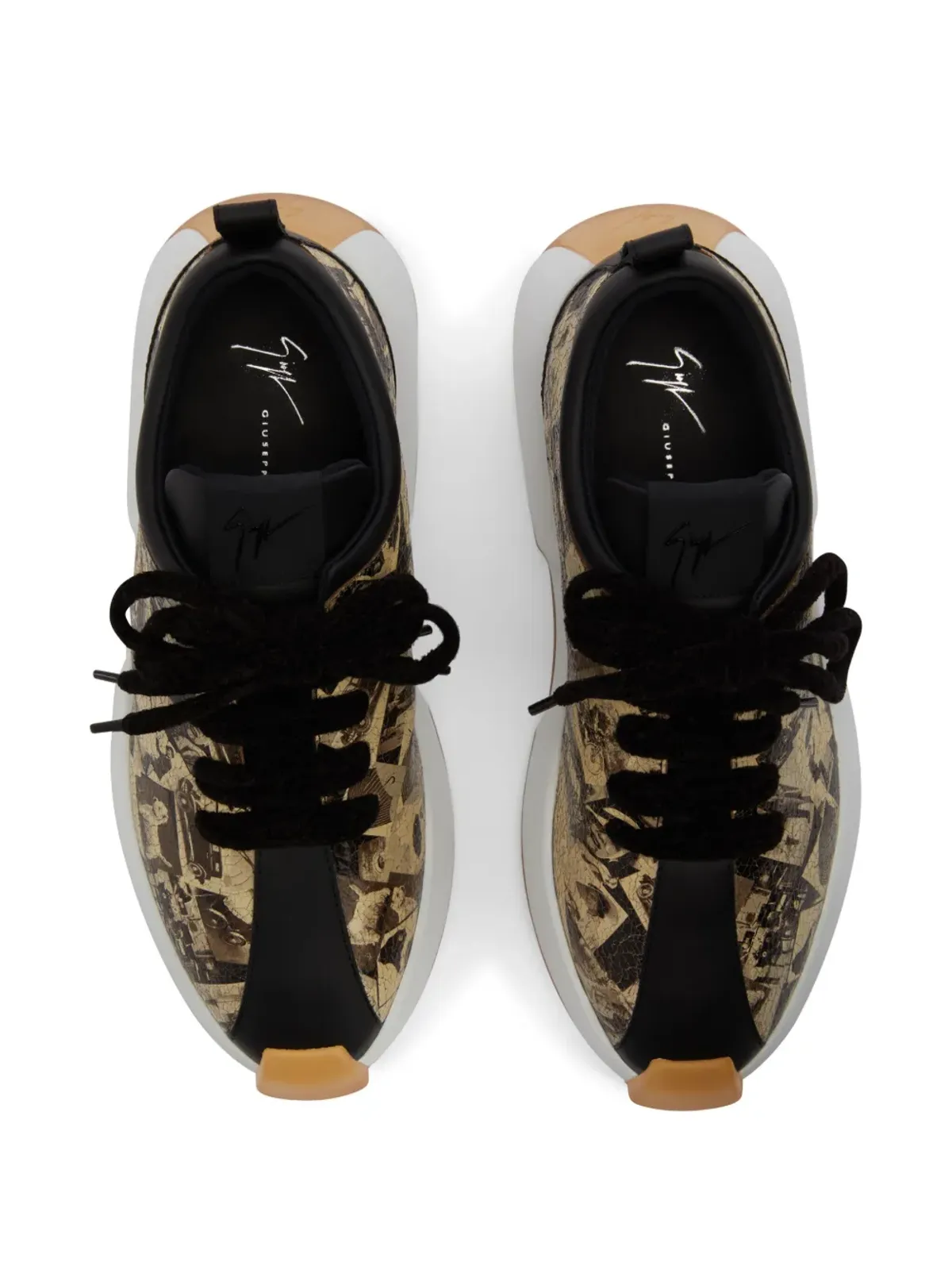 Giuseppe Zanotti Ferox レースアップ ローカットスニーカー ブラウン - 画像4