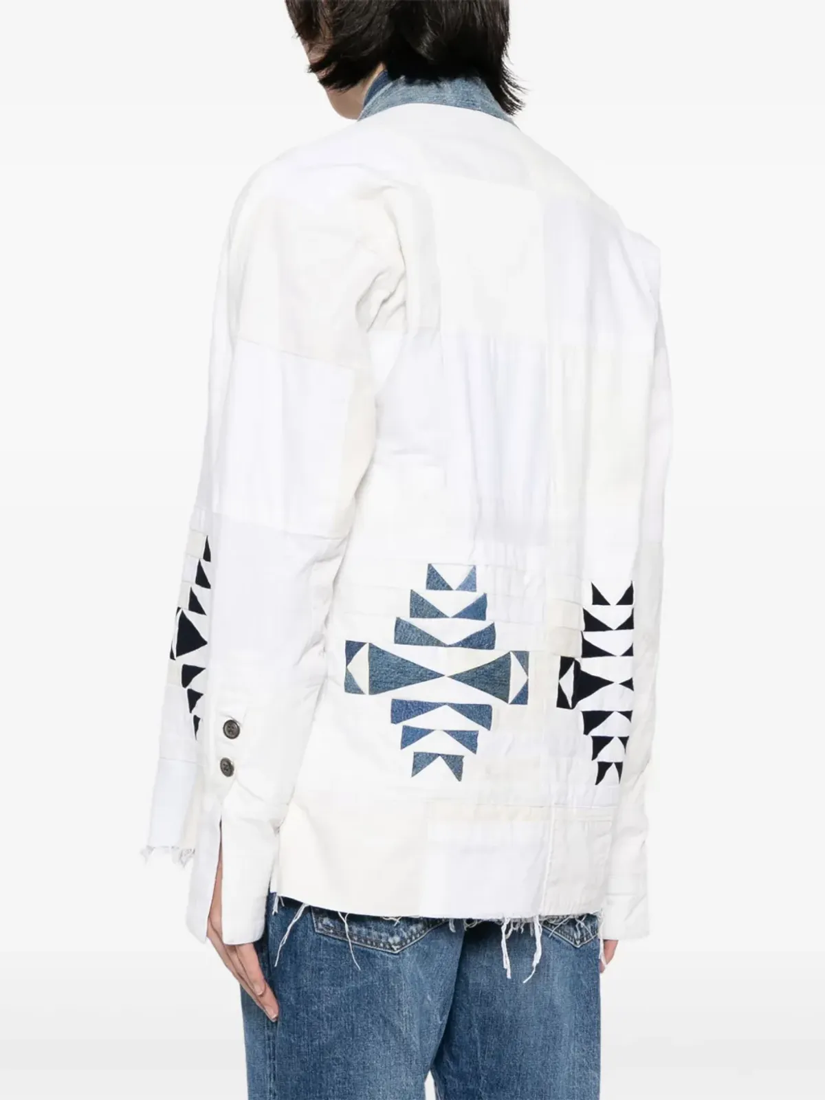Greg Lauren オープンフロント ダメージ加工 ジャケット - 画像4