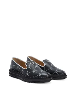 Giuseppe Zanotti Tim ロゴ文字入り ローファー - ブラック - サムネイル2