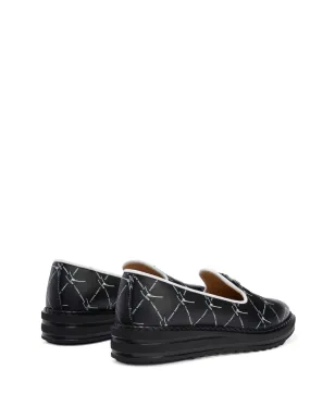 Giuseppe Zanotti Tim ロゴ文字入り ローファー - ブラック - サムネイル3
