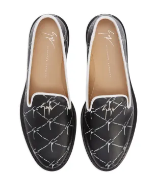 Giuseppe Zanotti Tim ロゴ文字入り ローファー - ブラック - サムネイル4
