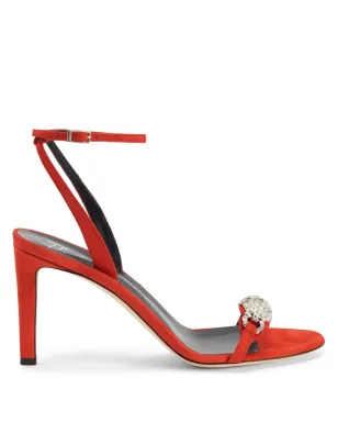 Giuseppe Zanotti サンダル クリスタル装飾 スエード オレンジ - サムネイル1
