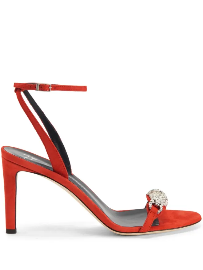 Giuseppe Zanotti Giuseppe Zanotti サンダル クリスタル装飾 スエード オレンジの商品画像