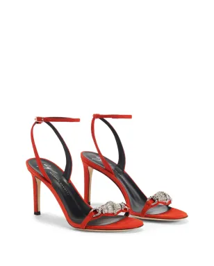 Giuseppe Zanotti サンダル クリスタル装飾 スエード オレンジ - サムネイル2