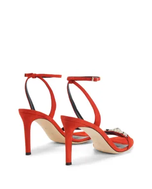 Giuseppe Zanotti サンダル クリスタル装飾 スエード オレンジ - サムネイル3