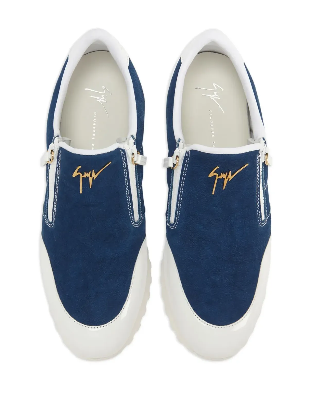 Giuseppe Zanotti Ilde Run ダブルジップ ローカットスニーカー - 画像4