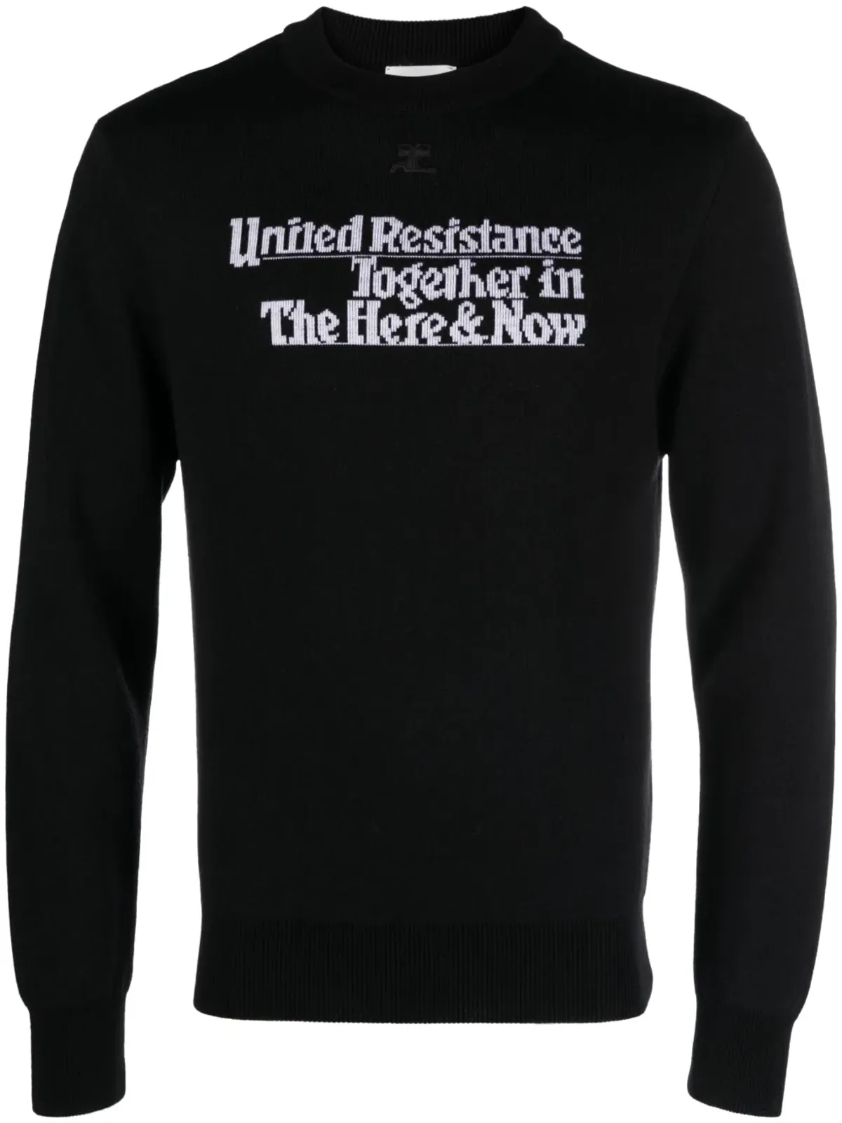 Courrèges Resistance ジャカードリブ編みニットセーター - ブラック - 画像1