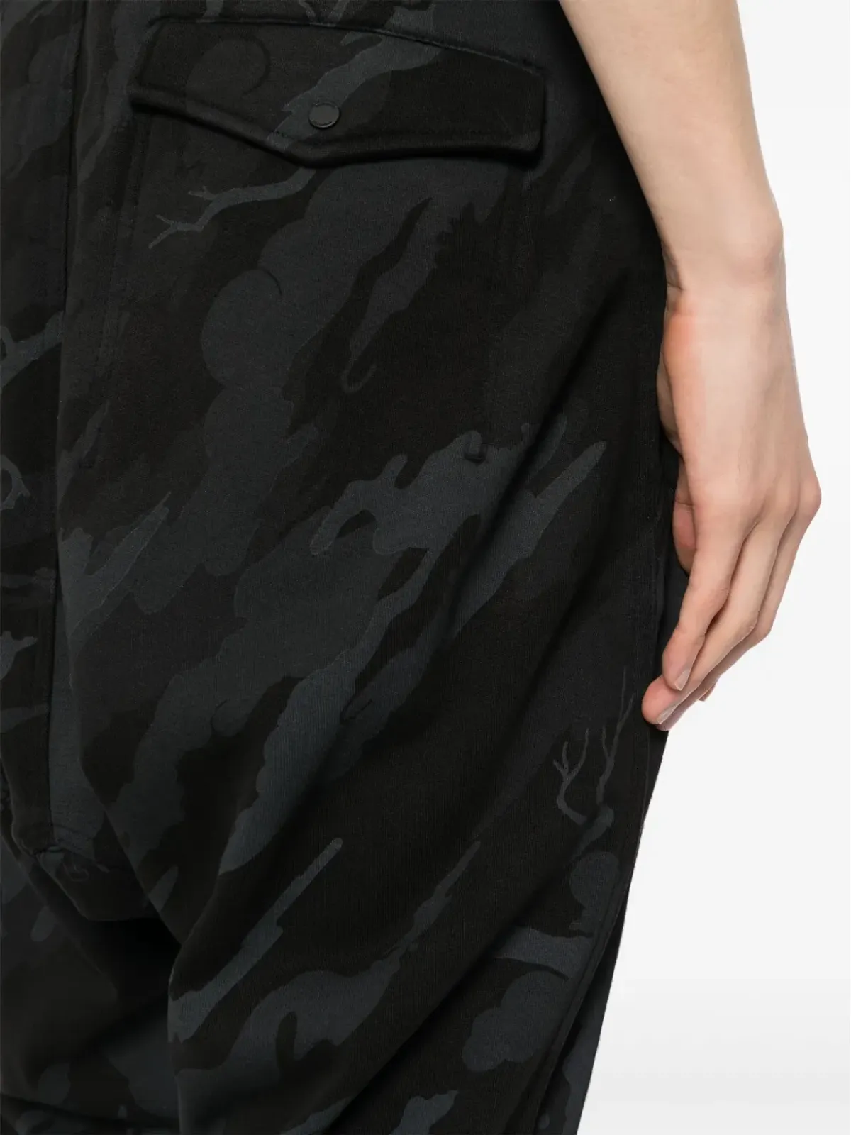Maharishi 4519 カモ Shinobi オーガニックコットン トラックパンツ ブラック - 画像5