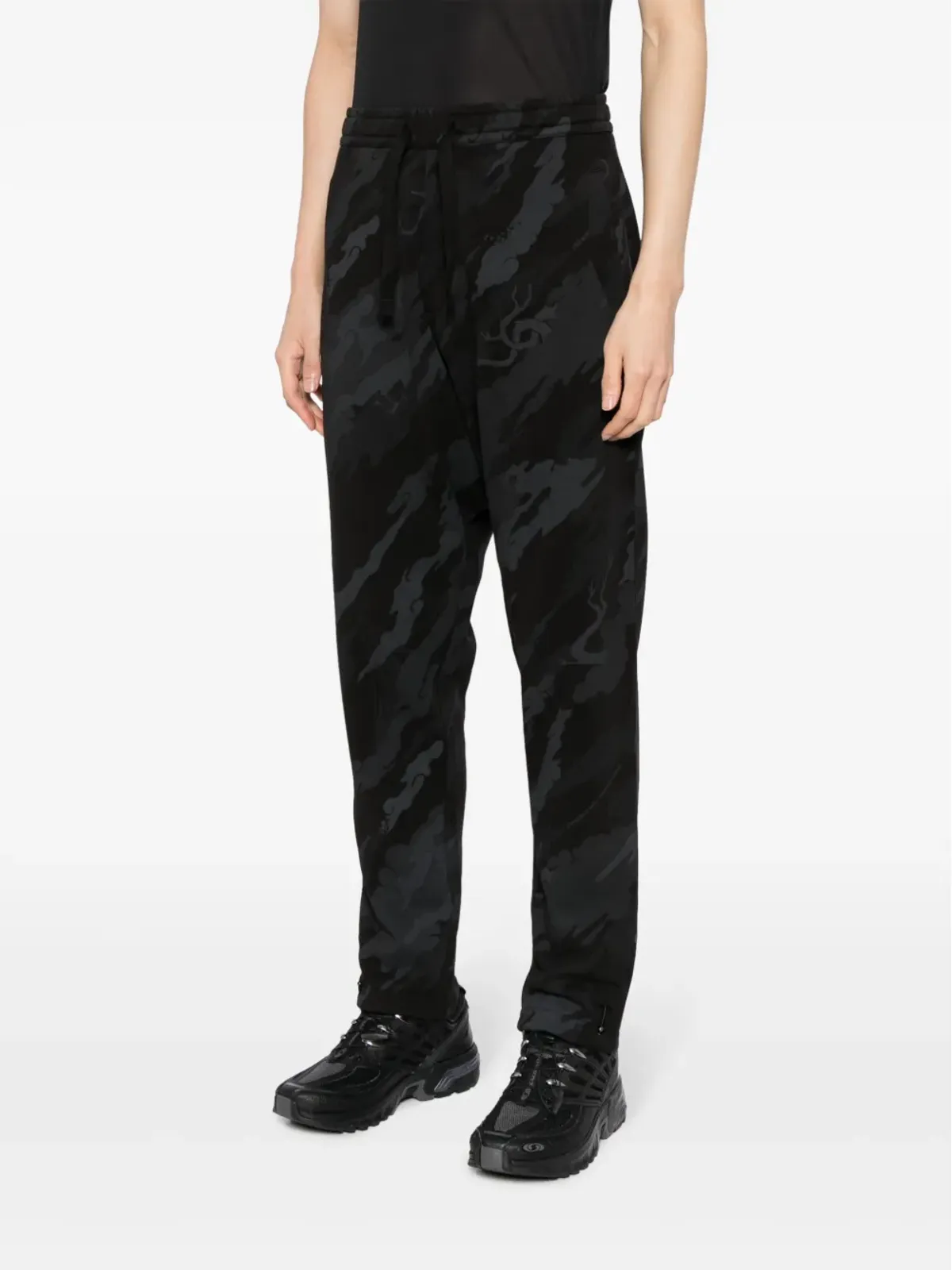 Maharishi 4519 カモ Shinobi オーガニックコットン トラックパンツ ブラック - 画像3