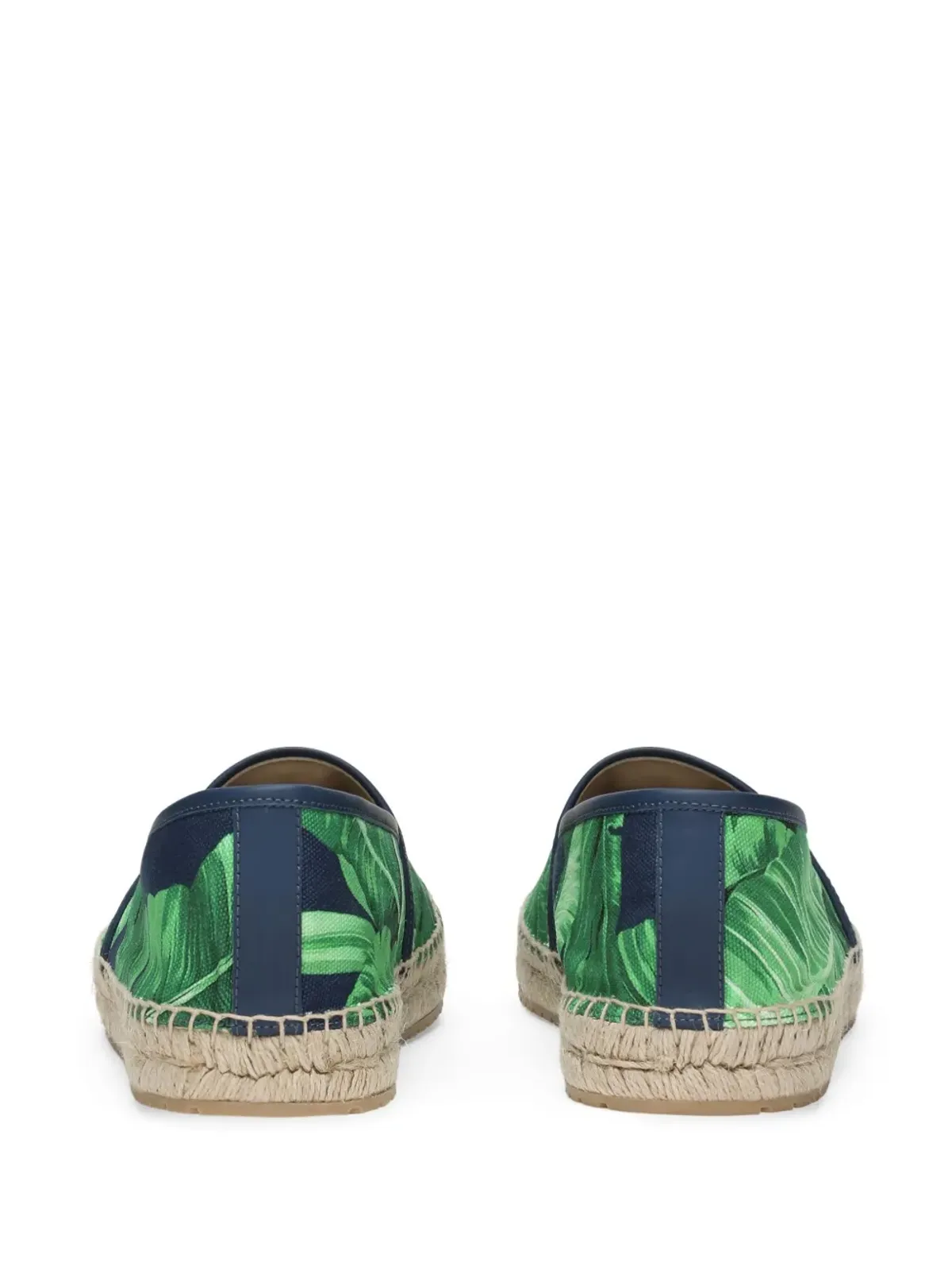 Dolce & Gabbana リーフプリントキャンバス エスパドリーユ - 画像3