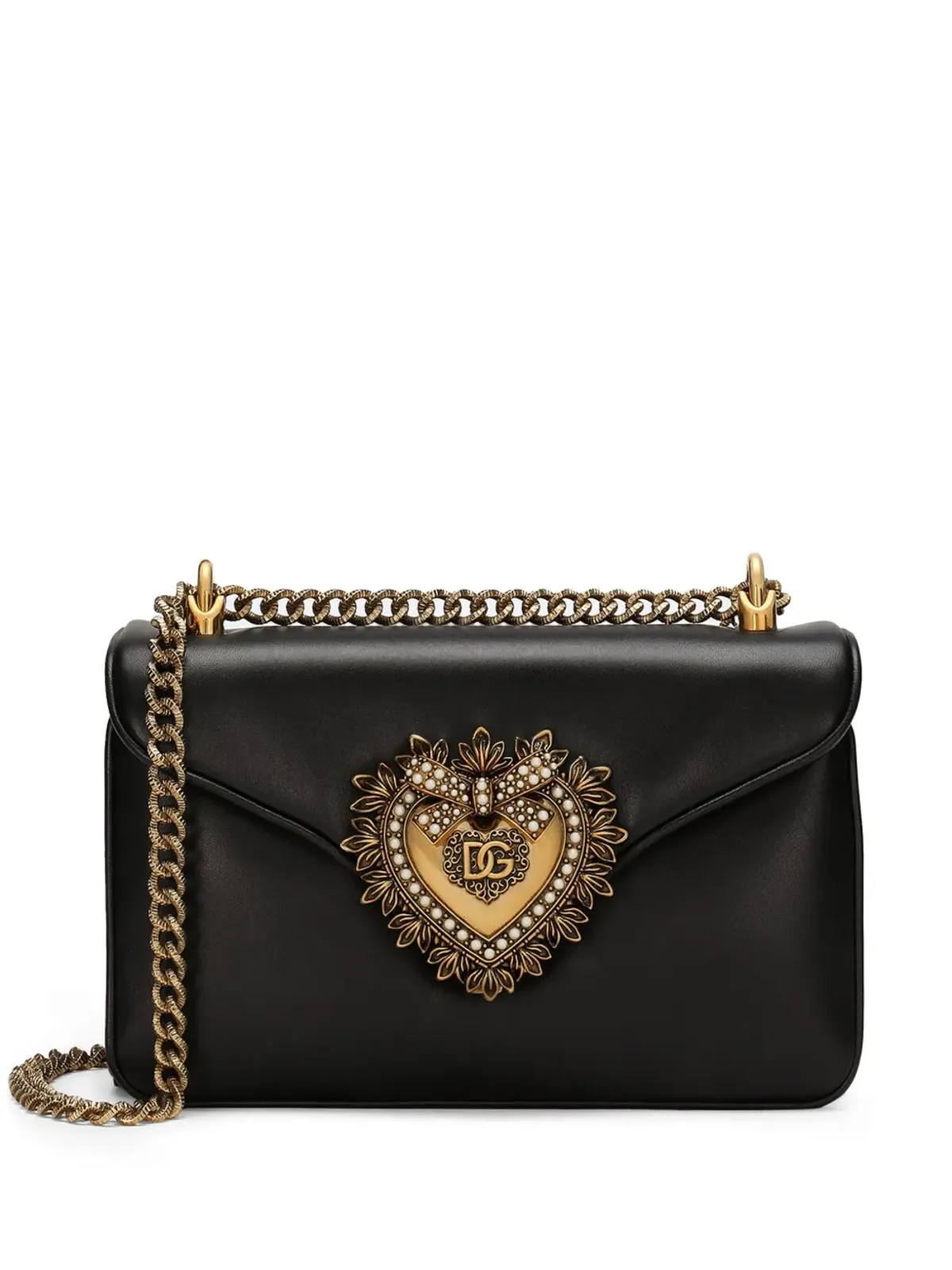 Dolce & Gabbana ミディアム Devotion レザー クロスボディ バッグ - ブラック - 画像1