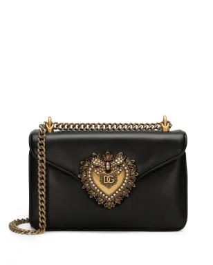 Dolce & Gabbana ミディアム Devotion レザー クロスボディ バッグ - ブラック - サムネイル1